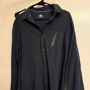 Men’s Rock and Republic Button Down Shirt - L - Black
